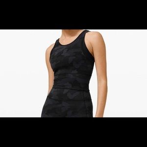 Lululemon Power Pivot Tank Top Black Camo